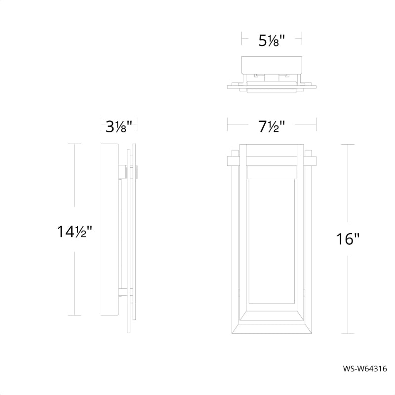 Modern Forms WS-W64316 Haze 16" Tall LED Wall Sconce