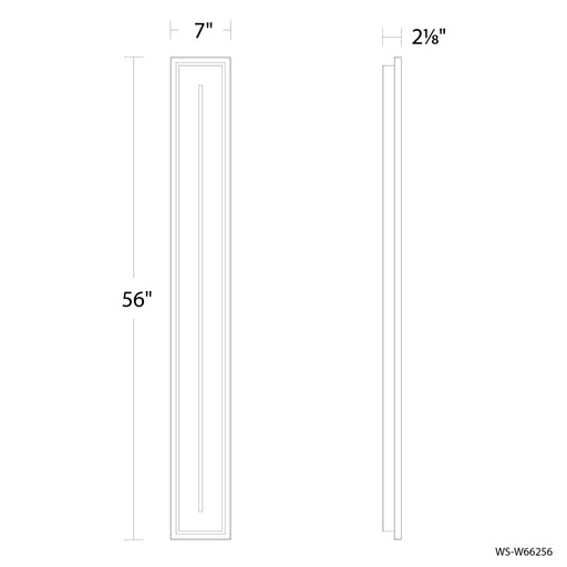 Modern Forms WS-W66256 Midnight 56" Tall LED Outdoor Wall Sconce