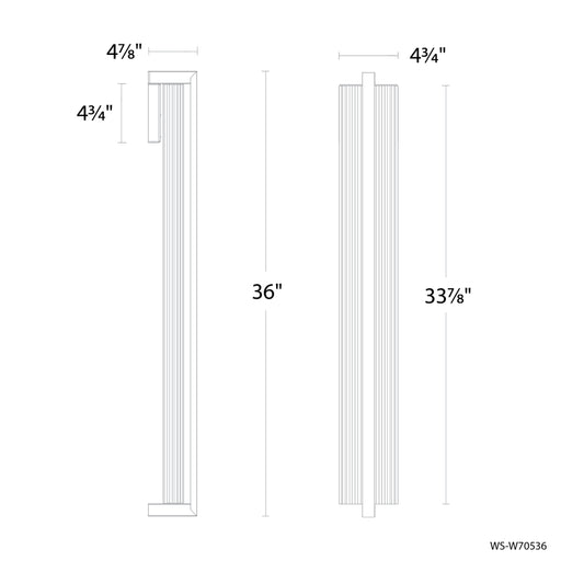 Modern Forms WS-W70536 Krimp 36" Tall LED Outdoor Wall Sconce