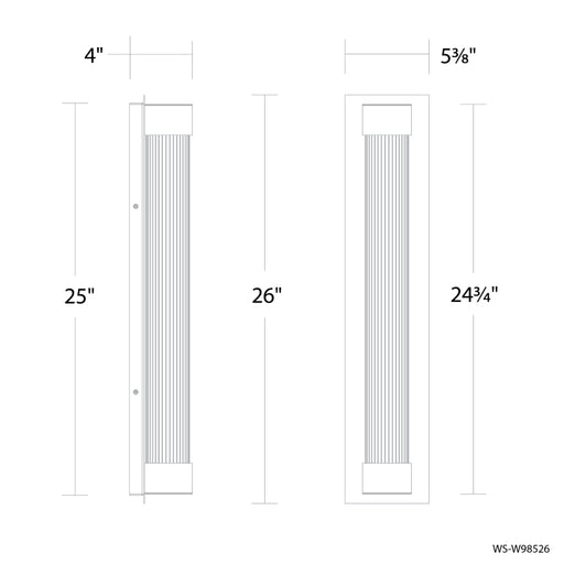 Modern Forms WS-W98526 Chyzel 26" Tall LED Outdoor Wall Sconce