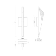 Kuzco WS64215-UB Tachi 1-lt 15" LED Wall Sconce