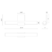 Alora WV353020 Apollo 1-lt 20" LED Vanity