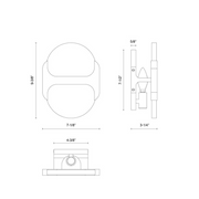 Alora WV357109 Odin 1-lt 9" Tall Wall/Vantiy