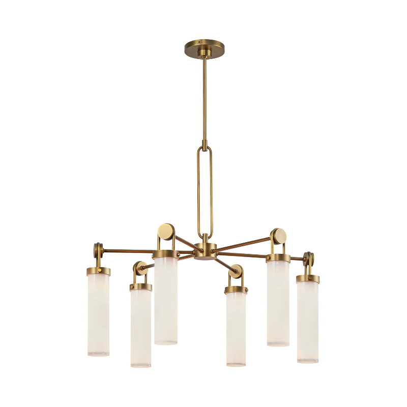 Alora CH355632 Wynwood 6-lt 32" Chandelier - Vintage Brass
