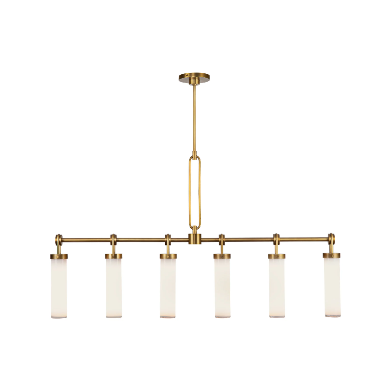 Alora LP355652 Wynwood 6-lt 52" Linear Pendant - Vintage Brass