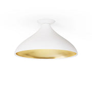 Pablo Designs Swell Wide 16" LED Flush Mount-White/Brass