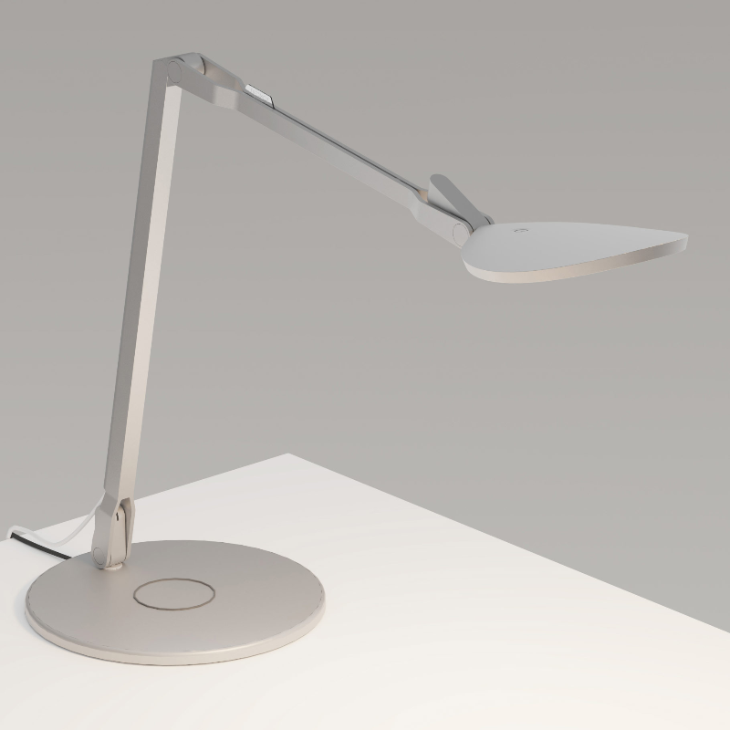 Koncept SPY-RCA Splitty Reach Pro Gen 2 LED Desk Lamp - Silver/Wireless Charging Base