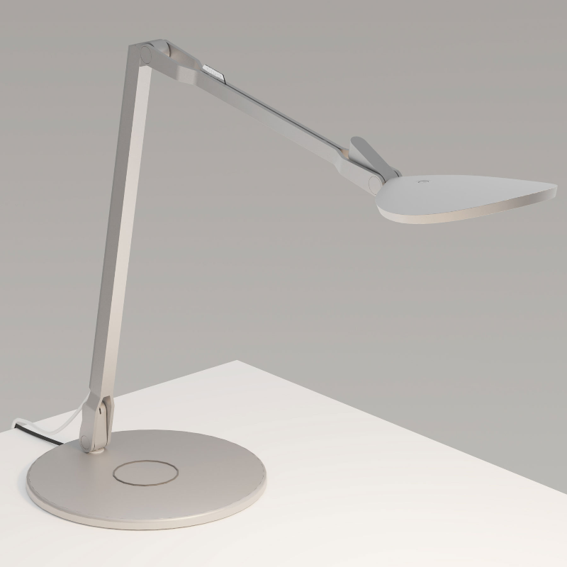 Koncept SPY-RCH Splitty Reach LED Desk Lamp - Silver/Wireless Charging Base