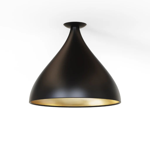 Pablo Designs Swell XL Medium 18" LED Flush Mount - Black/Brass