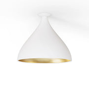 Pablo Designs Swell XL Medium 18" LED Flush Mount - White/Brass
