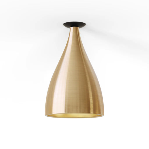 Pablo Designs Swell XL Narrow 12" LED Flush Mount - Brass