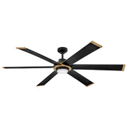 Hinkley 906964 Andros 64" Indoor/Outdoor Smart Ceiling Fan with LED Light Kit - Matte Black