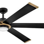 Hinkley 906964 Andros 64" Indoor/Outdoor Smart Ceiling Fan with LED Light Kit - Matte Black