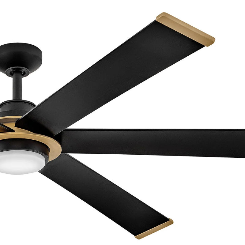 Hinkley 906964 Andros 64" Indoor/Outdoor Smart Ceiling Fan with LED Light Kit - Matte Black
