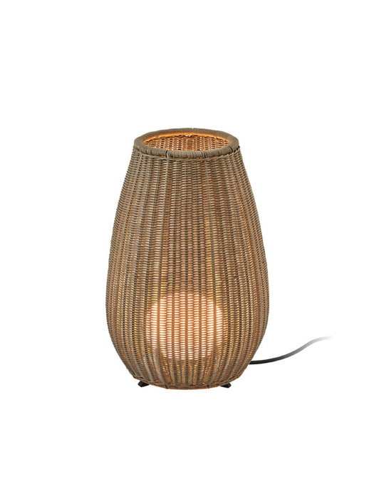 Bover Amphora 1-lt 19" Tall LED Outdoor Floor Lamp-Brown/Light Beige
