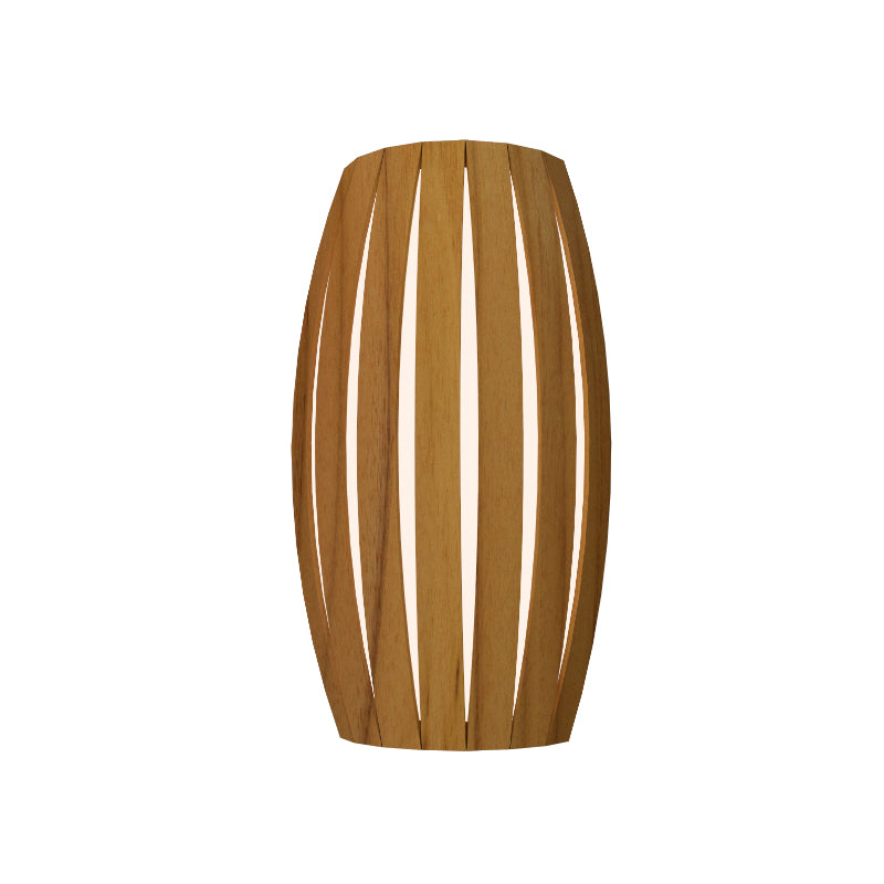 Accord 4014 Barrel 2-lt 14" Tall LED Wall Light-Teak