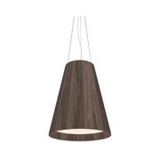 Accord 1146 Conical 3-lt 20" LED Pendant, E26 Base - American Walnut