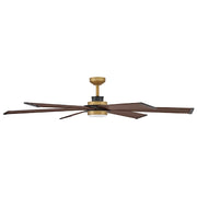 Hinkley 906964 Andros 64" Indoor/Outdoor Smart Ceiling Fan with LED Light Kit - Heritage Brass