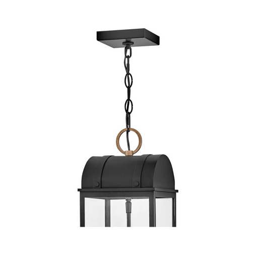 Hinkley 10662 Catalina 3-lt 8" LED Hanging Lantern - Black with Burnished Bronze accents