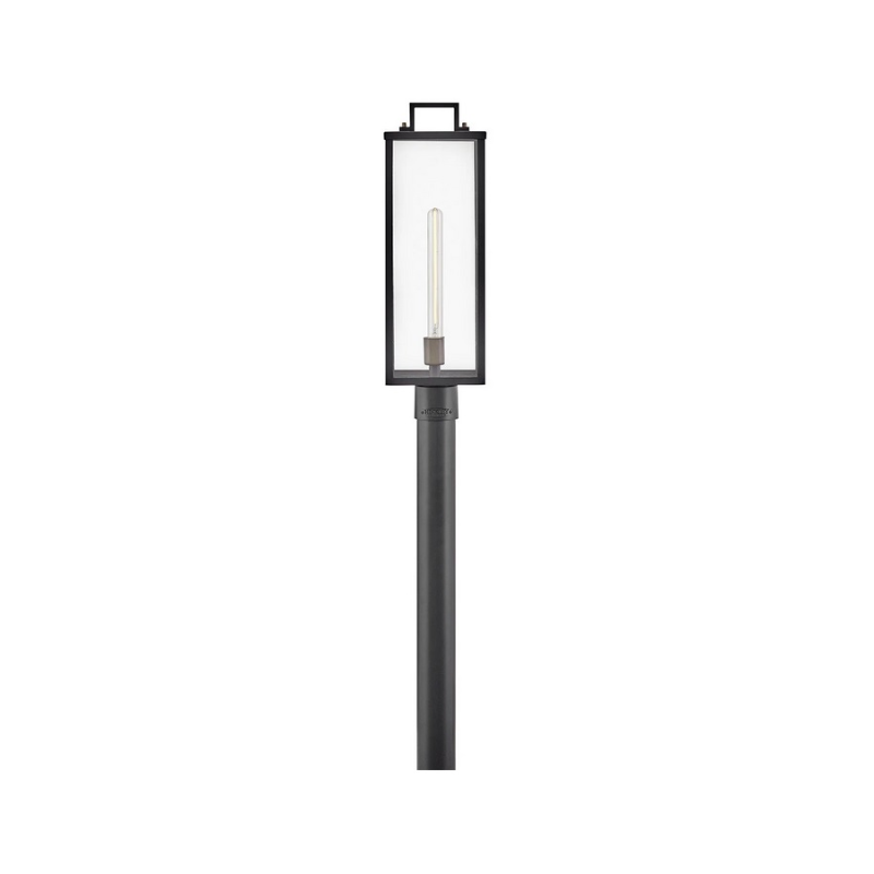Hinkley 23011 Catalina 1-lt 24" Tall LED Outdoor Post Mount Lantern - Black with Burnished Bronze accents
