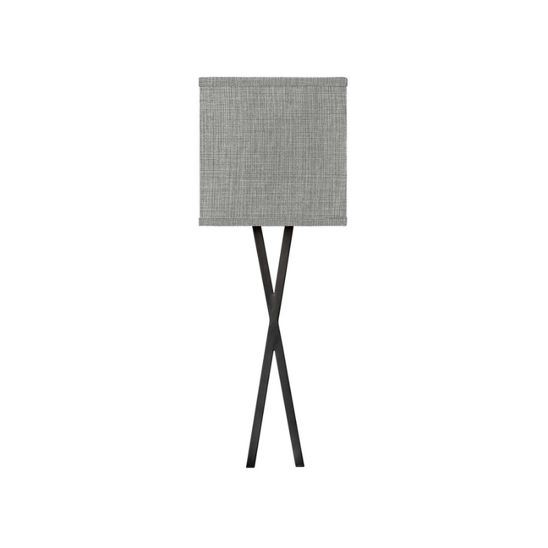 Hinkley 41101 Axis Heathered Gray 1-lt 22" Tall LED Wall Sconce - Black