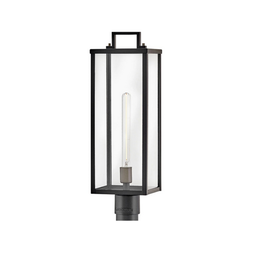 Hinkley 23011 Catalina 1-lt 24" Tall LED Outdoor Post Mount Lantern - Black with Burnished Bronze accents