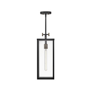 Hinkley 23012 Catalina 1-lt 8" LED Hanging Lantern - Black with Burnished Bronze accents