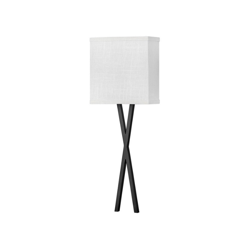 Hinkley 41102 Axis Off White 1-lt 22" Tall LED Wall Sconce - Black