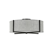 Hinkley 41709 Axis Heathered Gray 4-lt 26" LED Semi-Flush Mount - Black