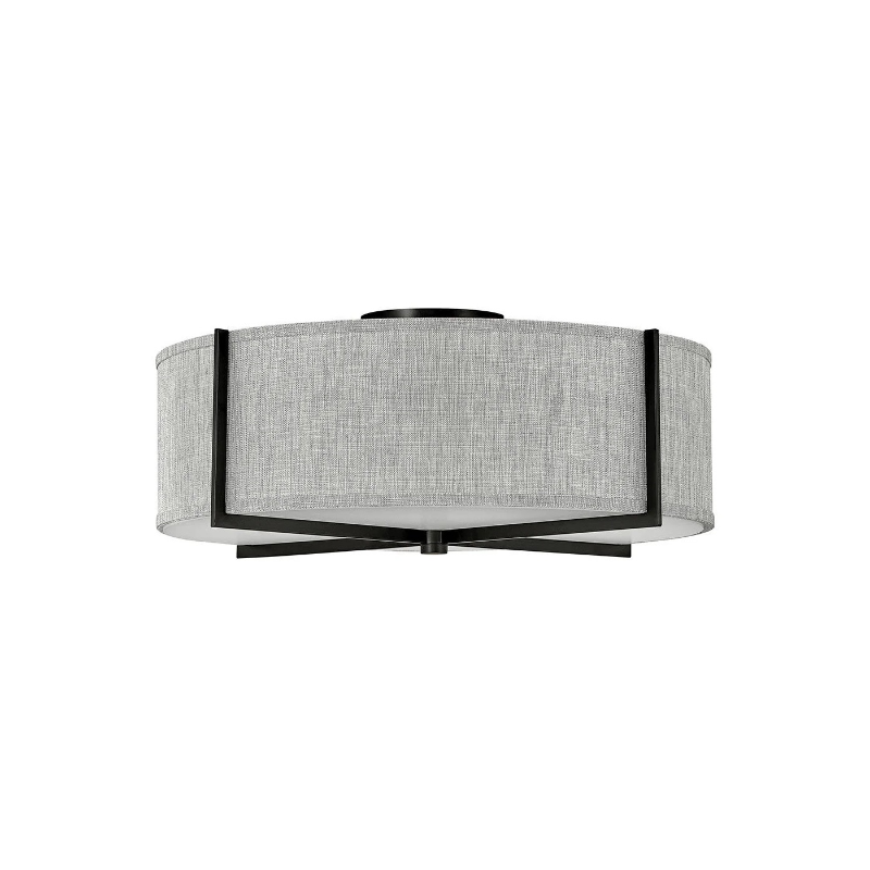 Hinkley 41709 Axis Heathered Gray 4-lt 26" LED Semi-Flush Mount - Black