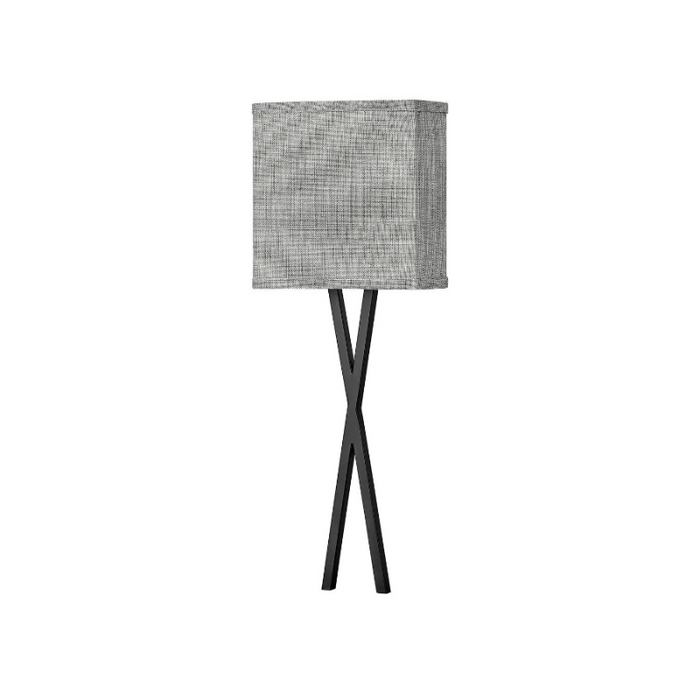 Hinkley 41101 Axis Heathered Gray 1-lt 22" Tall LED Wall Sconce - Black