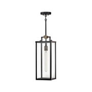 Hinkley 23012 Catalina 1-lt 8" LED Hanging Lantern - Black with Burnished Bronze accents