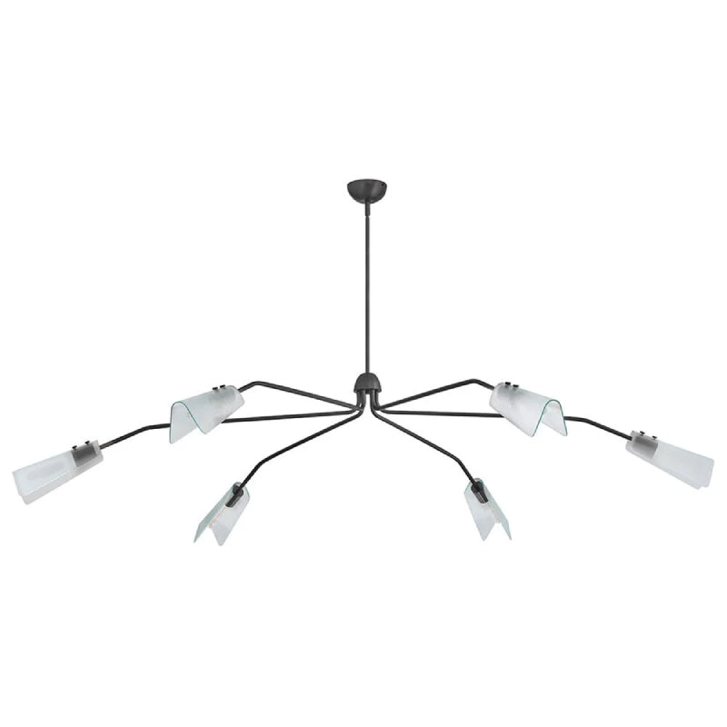 Hinkley 48306 Altman 6-lt 80" LED Chandelier - Gunmetal