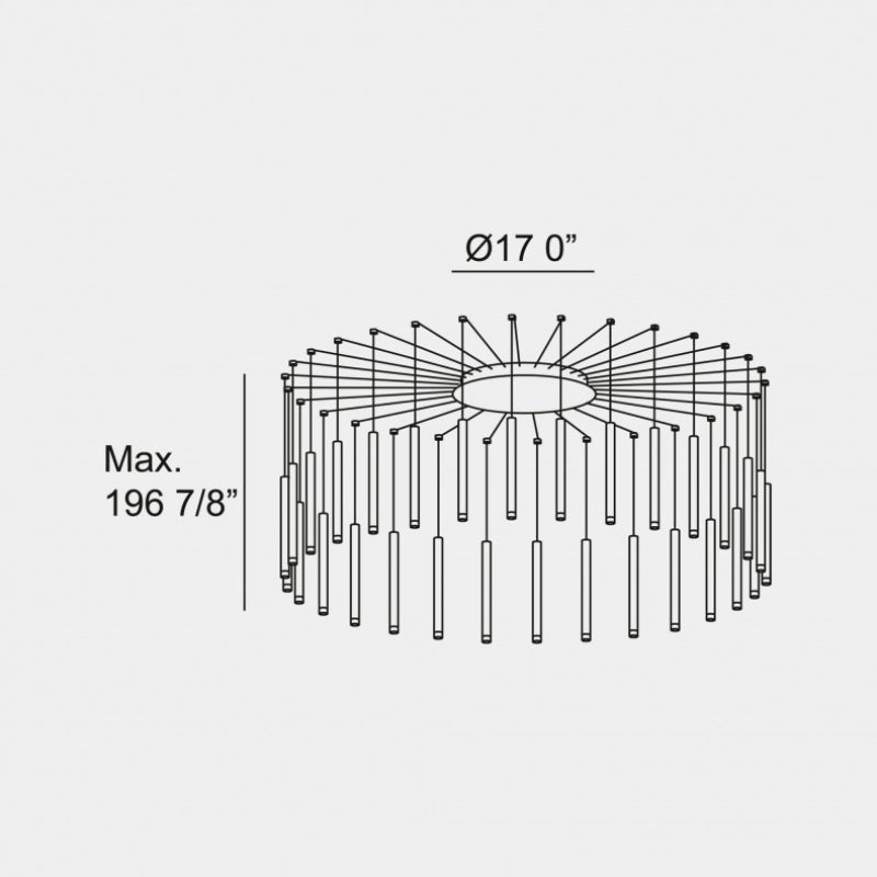Bover Candle 30-lt 17" LED Pendant