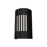 Accord 420 Slatted 2-lt 12" Tall LED Wall Light, E26 Base - Charcoal