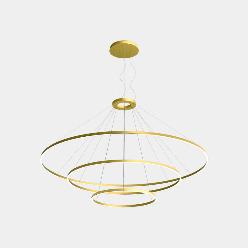 Bover Circular S/3L/200/120/60 3-lt 82" LED Pendant, Downward Light-Gold