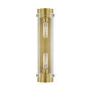 Visual Comfort CW1002 Garrett 2-lt 18" Tall Vanity Light - Burnished Brass