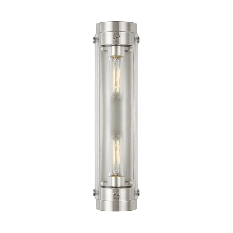 Visual Comfort CW1002 Garrett 2-lt 18" Tall Vanity Light- Polished Nickel