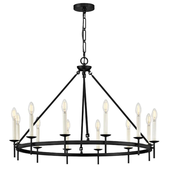 Hinkley 47476 Copley 12-lt 36" LED Chandelier - Black