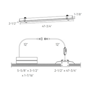 Dals DCP-LNR48 48" Boulevard Pro Smart Architectural Recessed Light, RGB+CCT