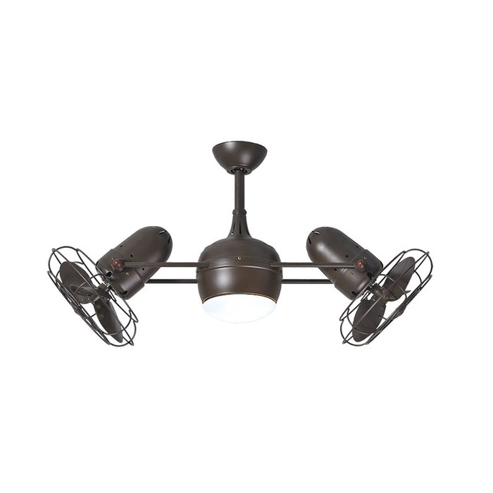 Matthews FanDagny LK 39" Ceiling Fan with LED Light, Decorative Cage - Textured Bronze