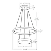 Dals CFPD20-CC Drop 20" LED Pendant, 5CCT Selectable