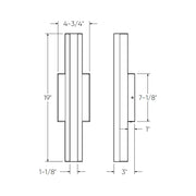 Dals DCP-LWS19 Architect 1-lt 19" Tall LED Wall Sconce