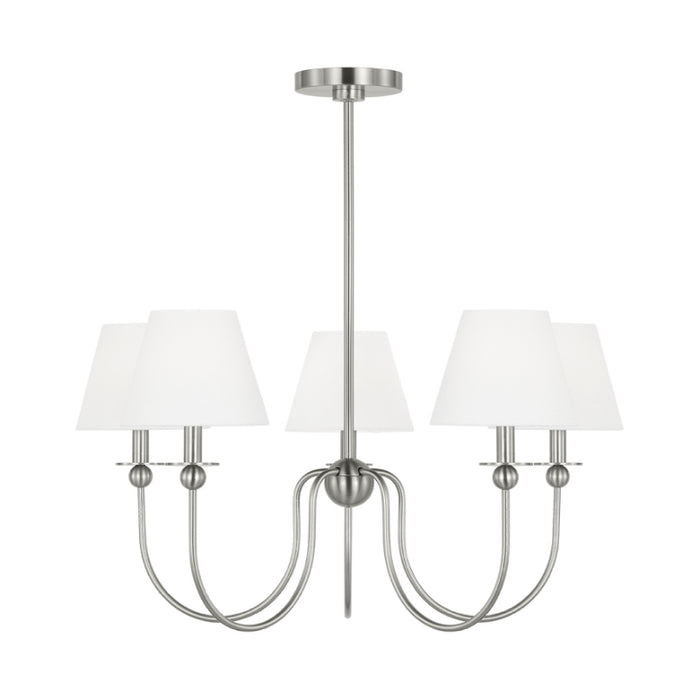 Visual Comfort DJC1255 Elsay 5-lt 30" Medium Chandelier - Brushed Nickel