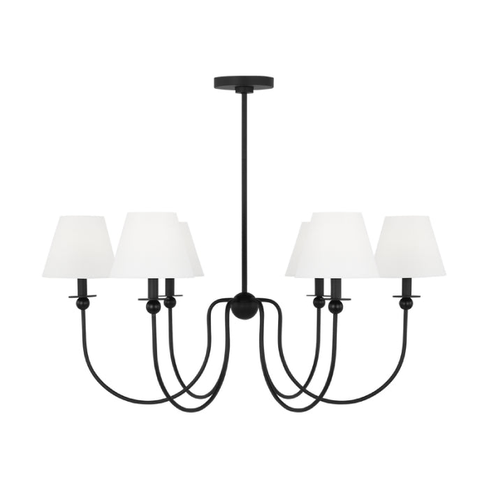 Visual Comfort DJC1246 Elsay 6-lt 36" Large Chandelier - Midnight Black