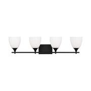 Visual Comfort DJV1024 Toffino 4-lt 36" Vanity Light - Midnight Black Milk Glass
