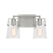 Visual Comfort DJV1032 Crofton 2-lt 15" Vanity Light - Brushed Steel