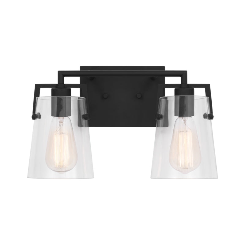 Visual Comfort DJV1032 Crofton 2-lt 15" Vanity Light - Midnight Black