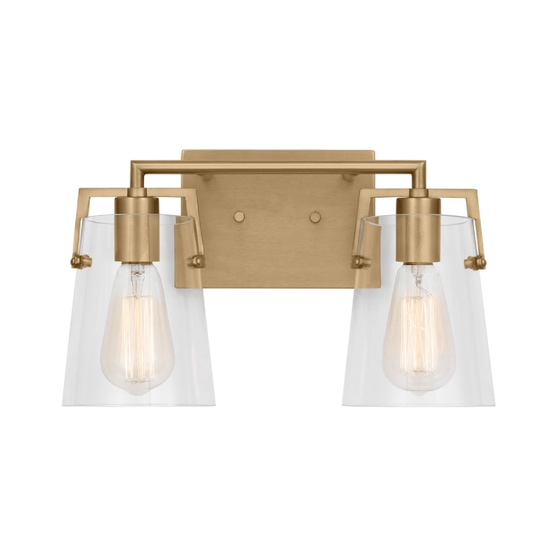 Visual Comfort DJV1032 Crofton 2-lt 15" Vanity Light - Satin Brass