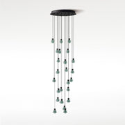 Bover Drop S/24L 24-lt 22" LED Pendant-Green